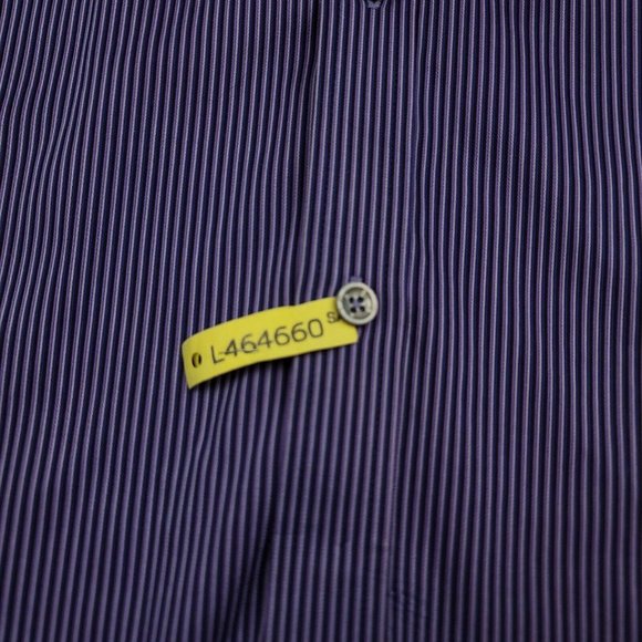 Robert Graham 16.5 42 Button Down Dress Shirt Purple Stripe Originally $175 - Picture 6 of 11